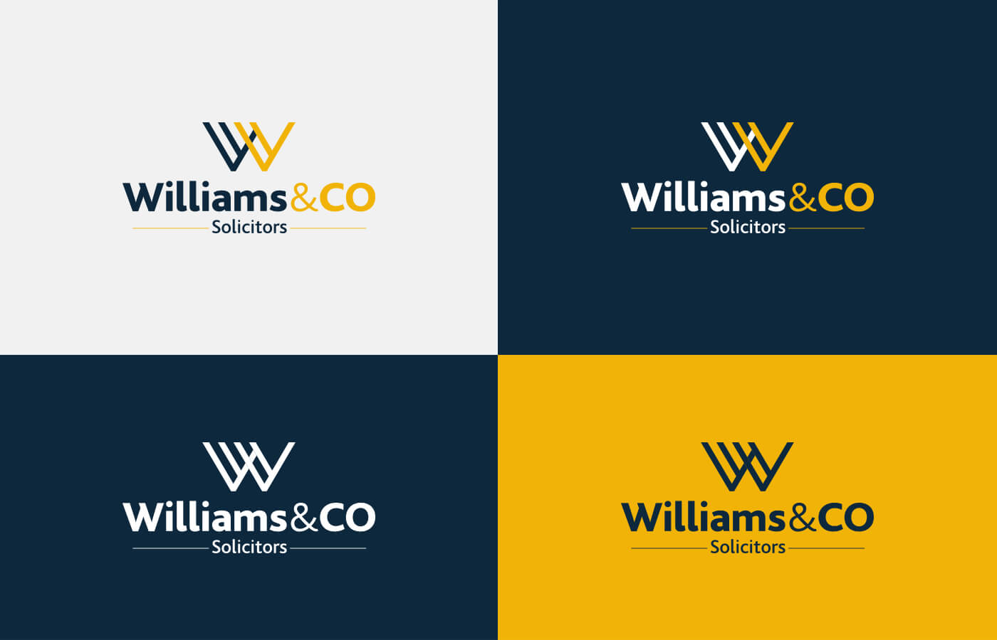 Rapid Fire Williams Co Legal Branding Logo Colour Options