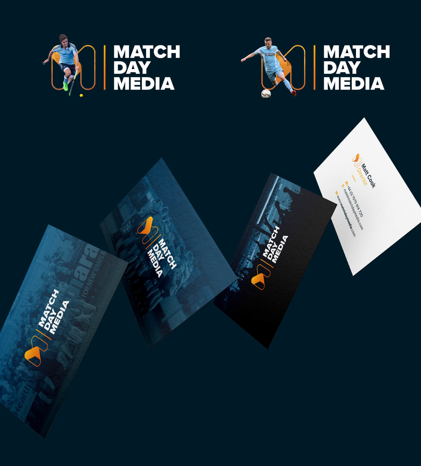 Rapid Fire Match Day Media Branding Business Crads