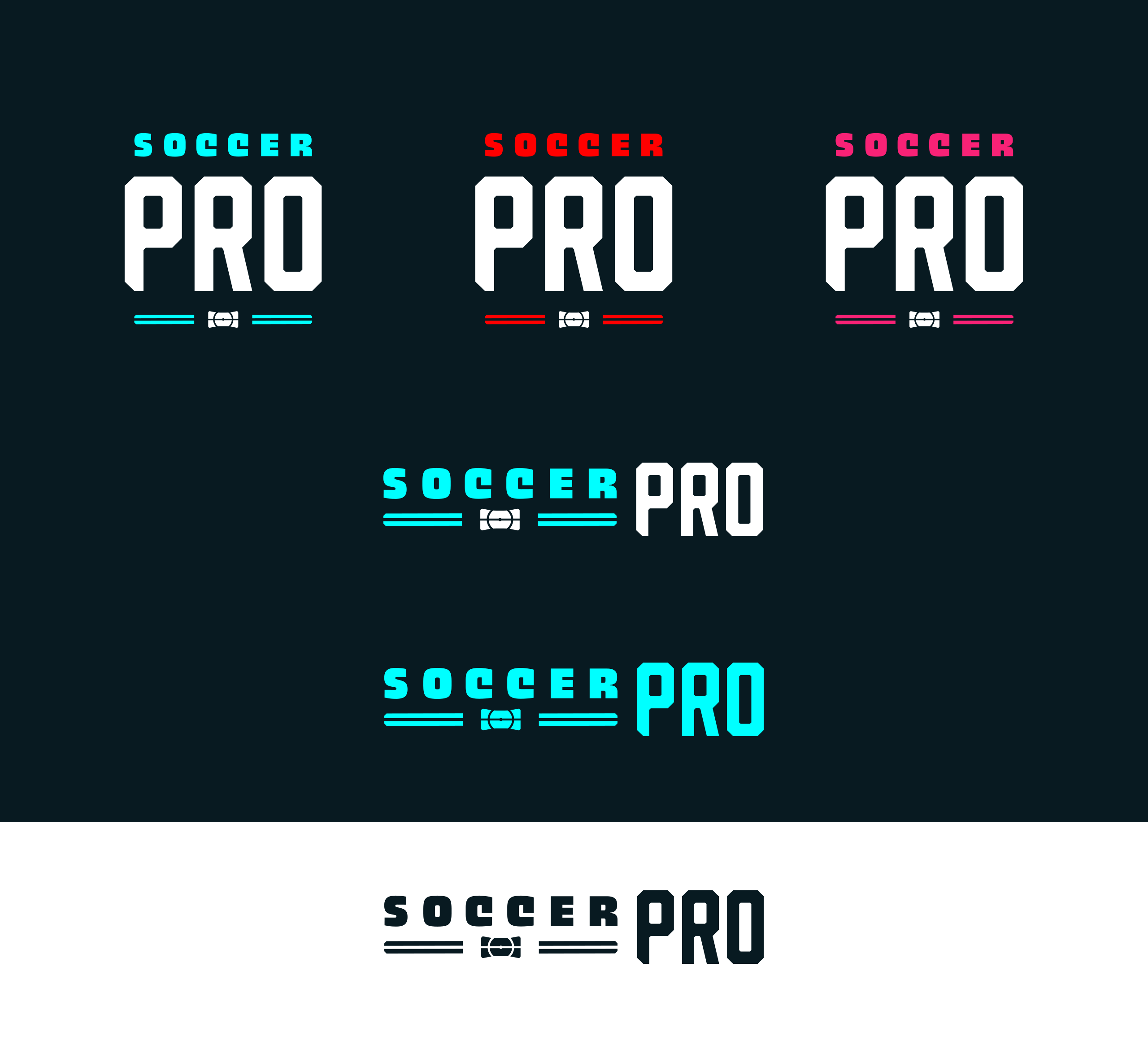 Soccer Pro Branding Logo Variations