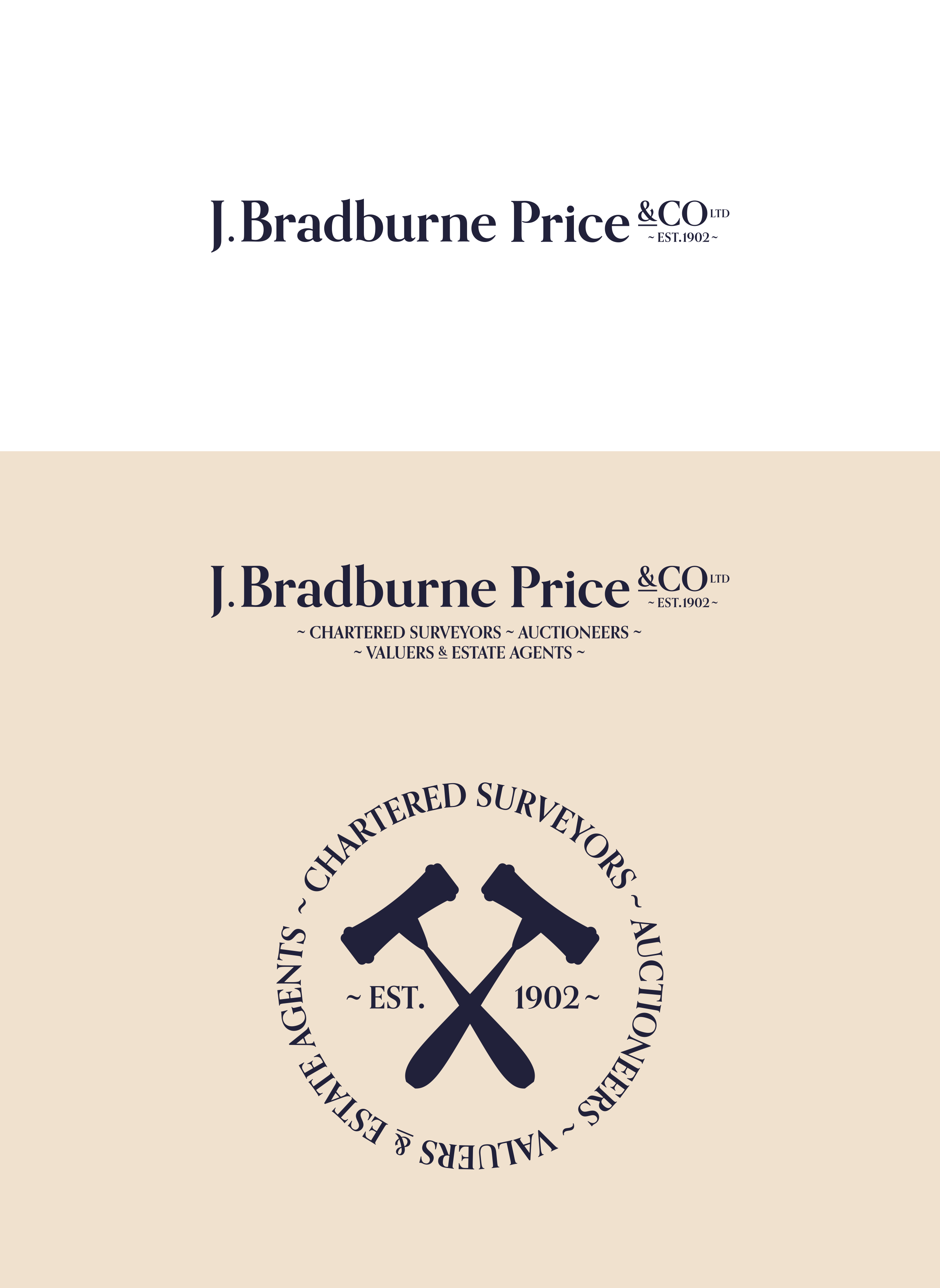 J Bradburne Price & Co Logo Design Variations