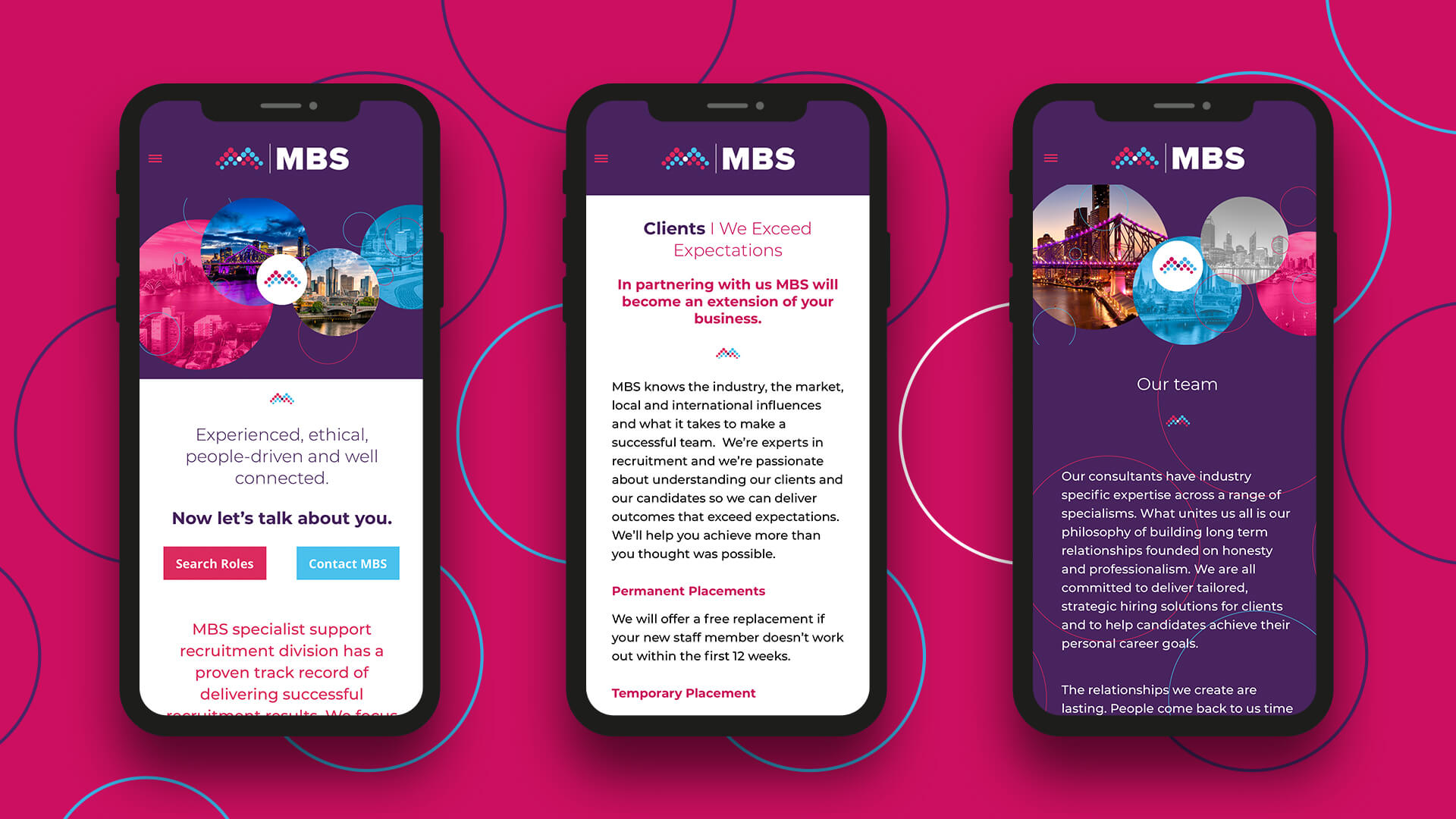 MBS Recruitment Branding Website Design Mobile